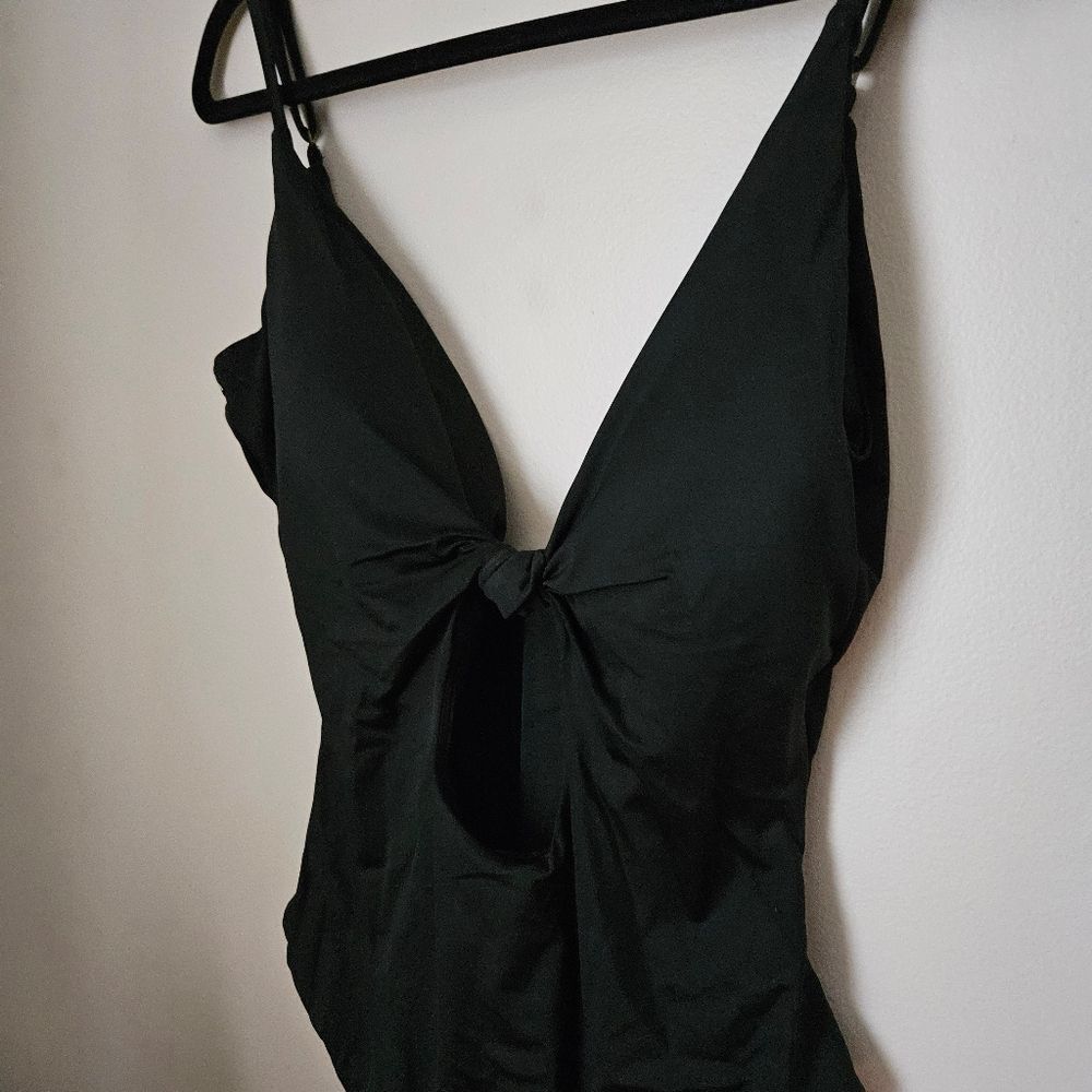 Andie Swimsuit The Santorini One Piece Black Cut Out Neutral Vacation Beach Pool - Picture 3 of 15
